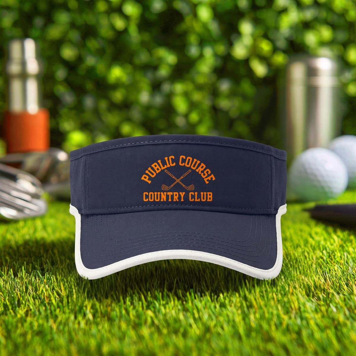 Public Course Country Club Visor in True Navy