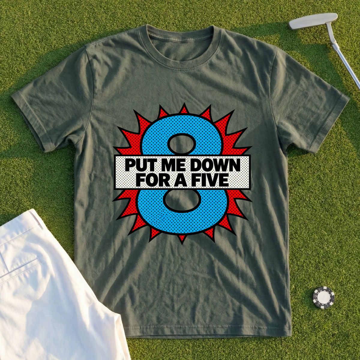 Put Me Down For A Five Pop Art Tee