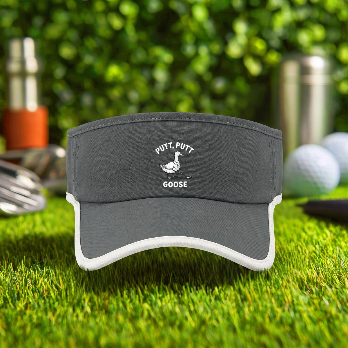 Putt Putt Goose Visor in Dark Grey