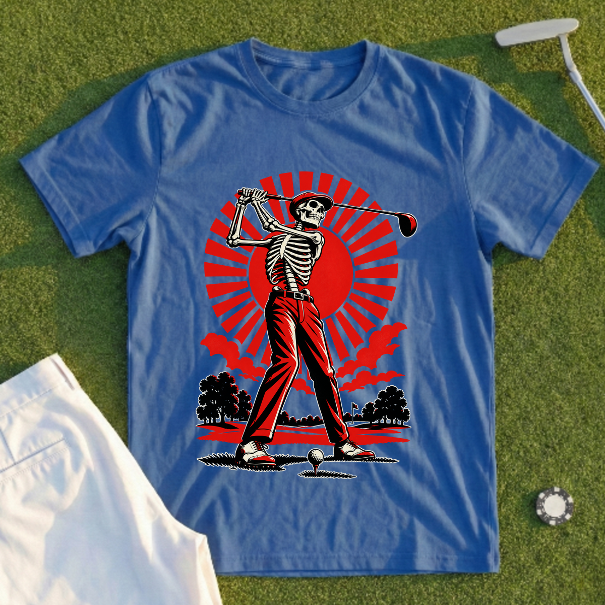 Red Sun Skeleton Tee