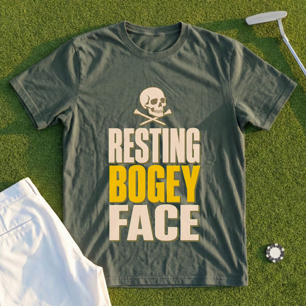 Resting Bogey Face Tee