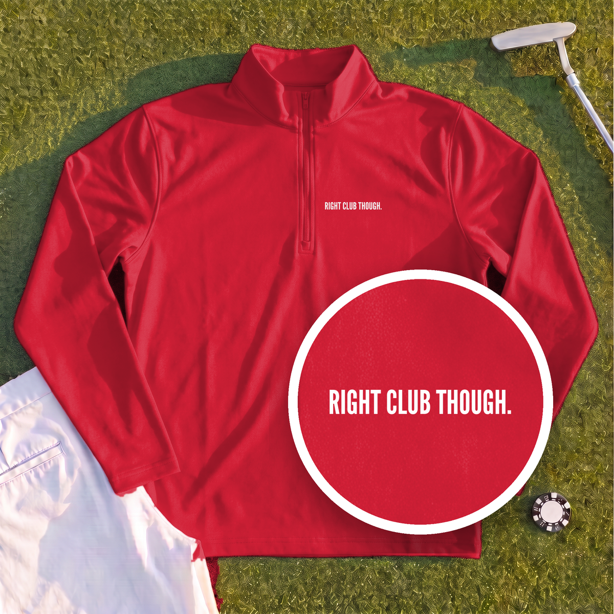 Right Club Though Dimples Quarter Zip