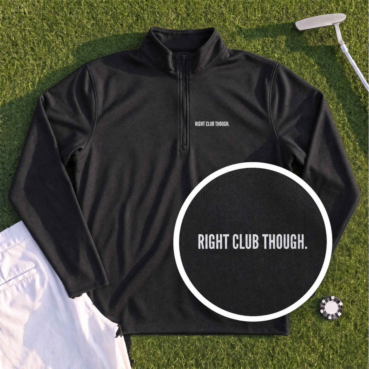 Right Club Though Dimples Quarter Zip