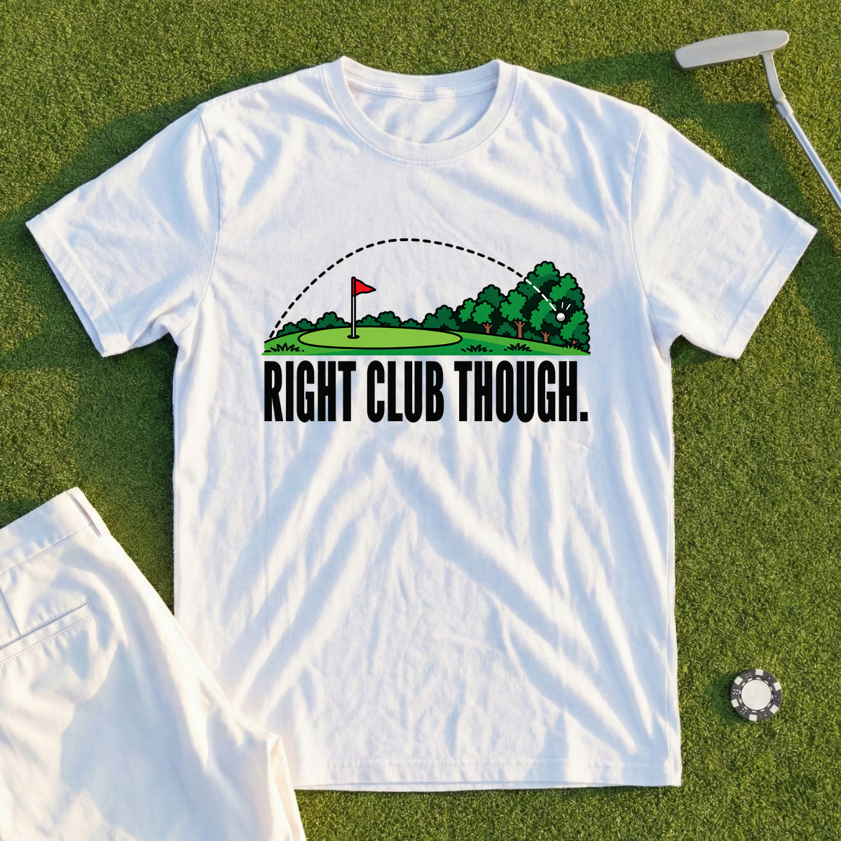 Right Club Though Over The Green Tee