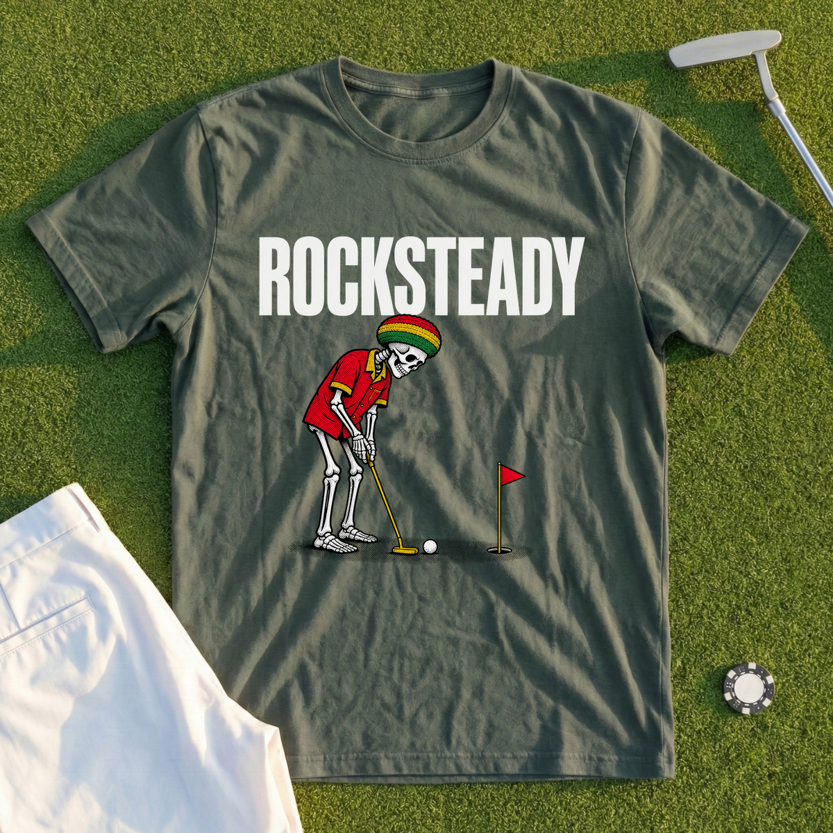 Rocksteady, Island Skeleton Putt Tee