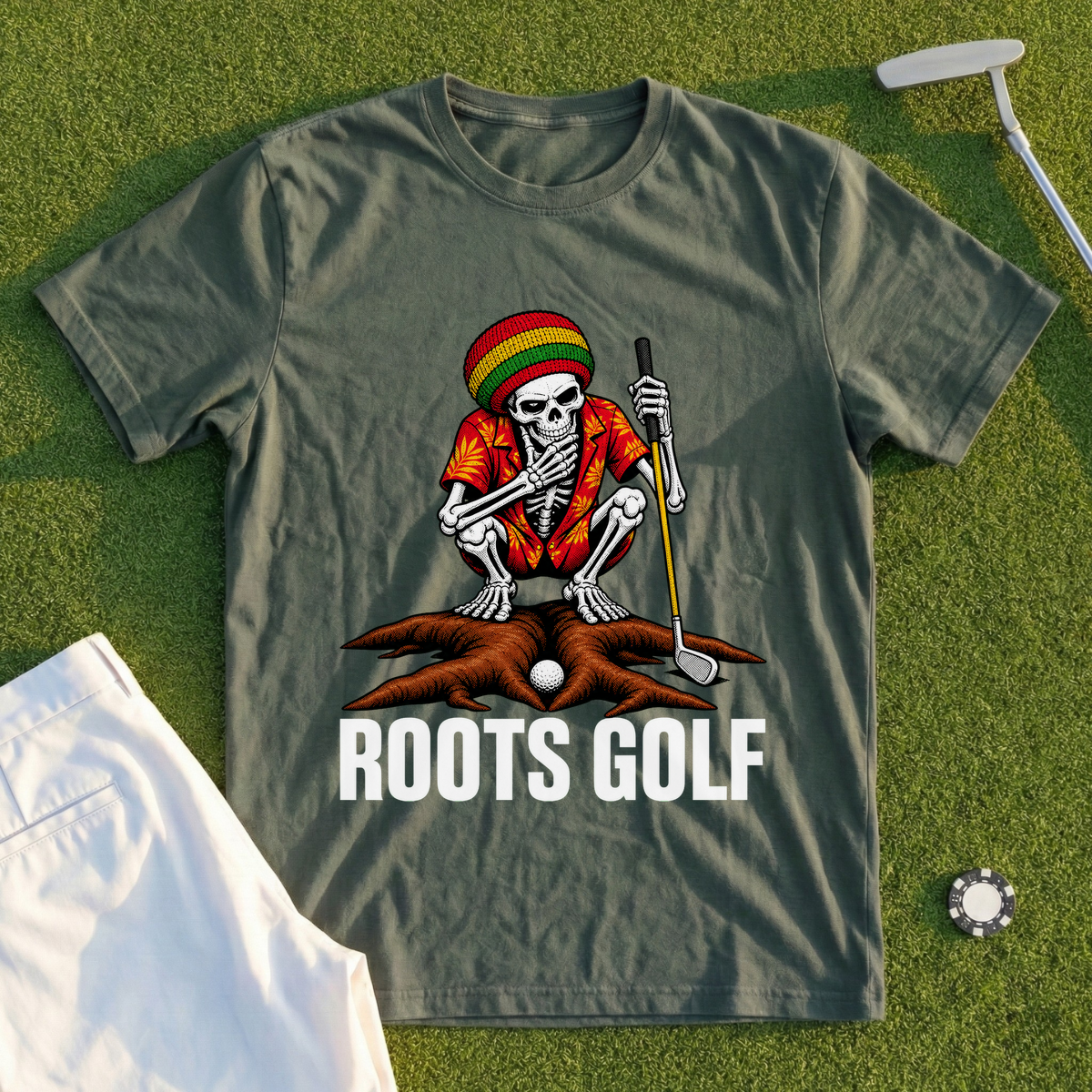 Roots Golf, Skeleton In The Roots Tee