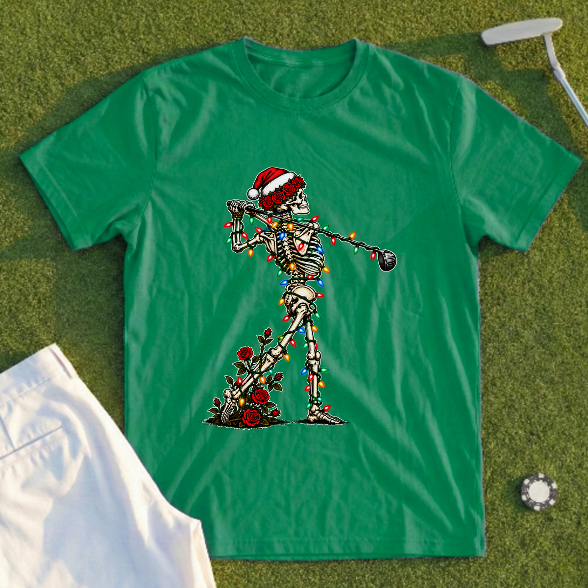 Rose Follow Through Christmas Lights Tee