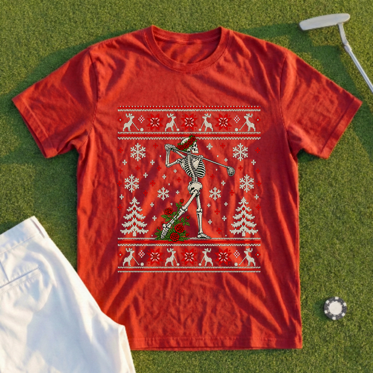 Rose Follow Through Ugly Sweater Tee
