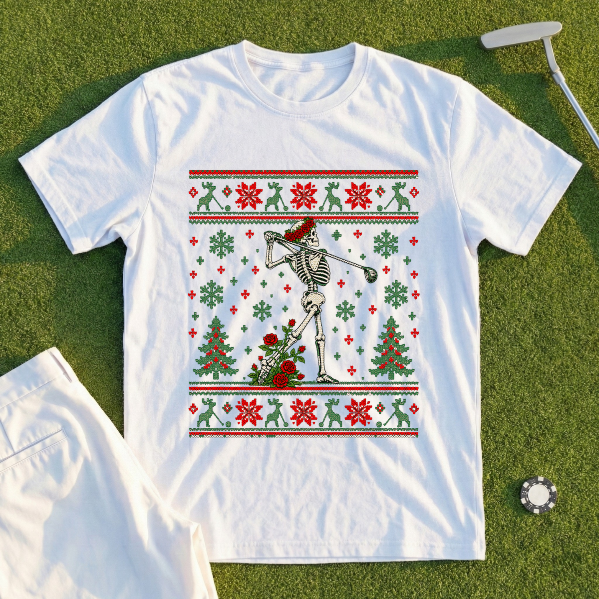 Rose Follow Through Ugly Sweater Tee