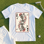 Rose Skeleton Ace Of Clubs Tee