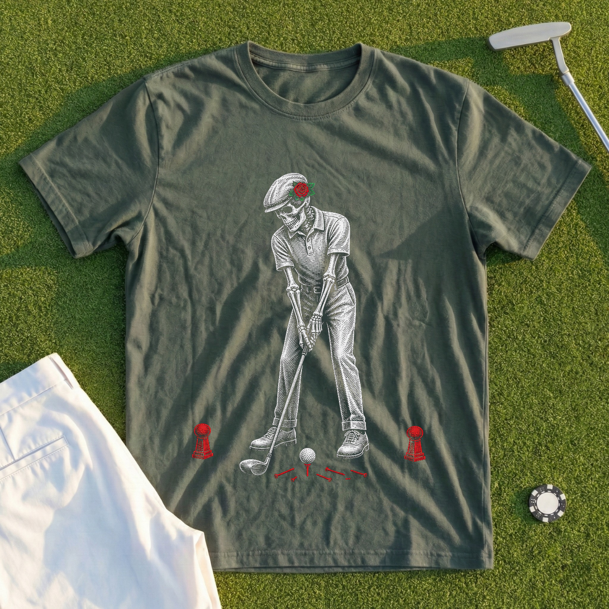 Rose Skeleton Address Tee