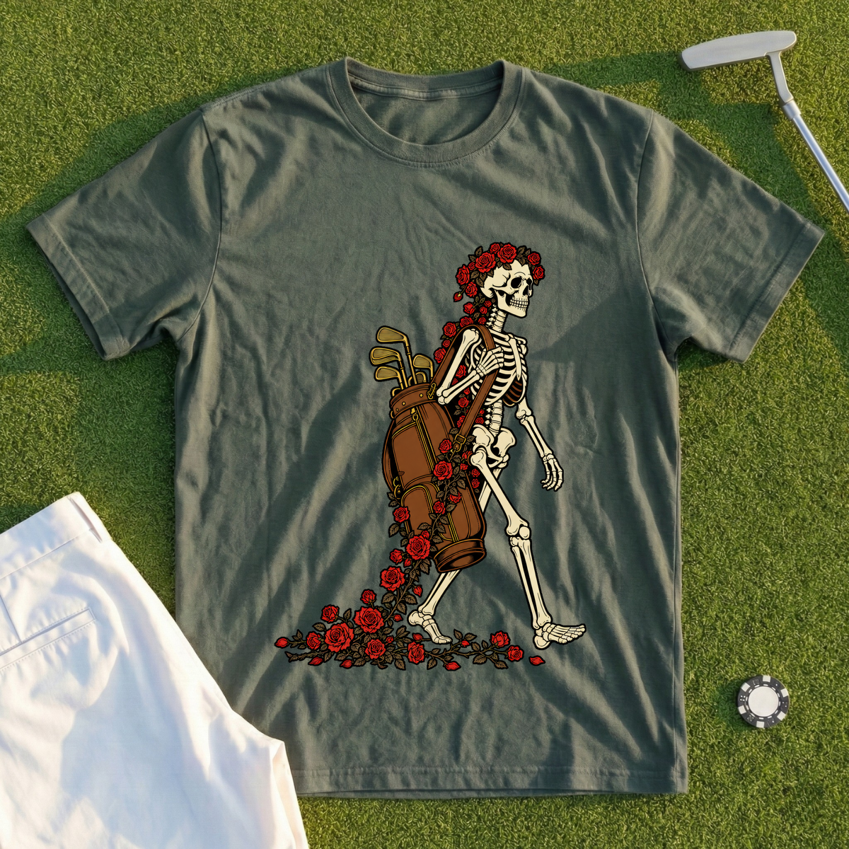 Rose Skeleton Bag Carry Tee