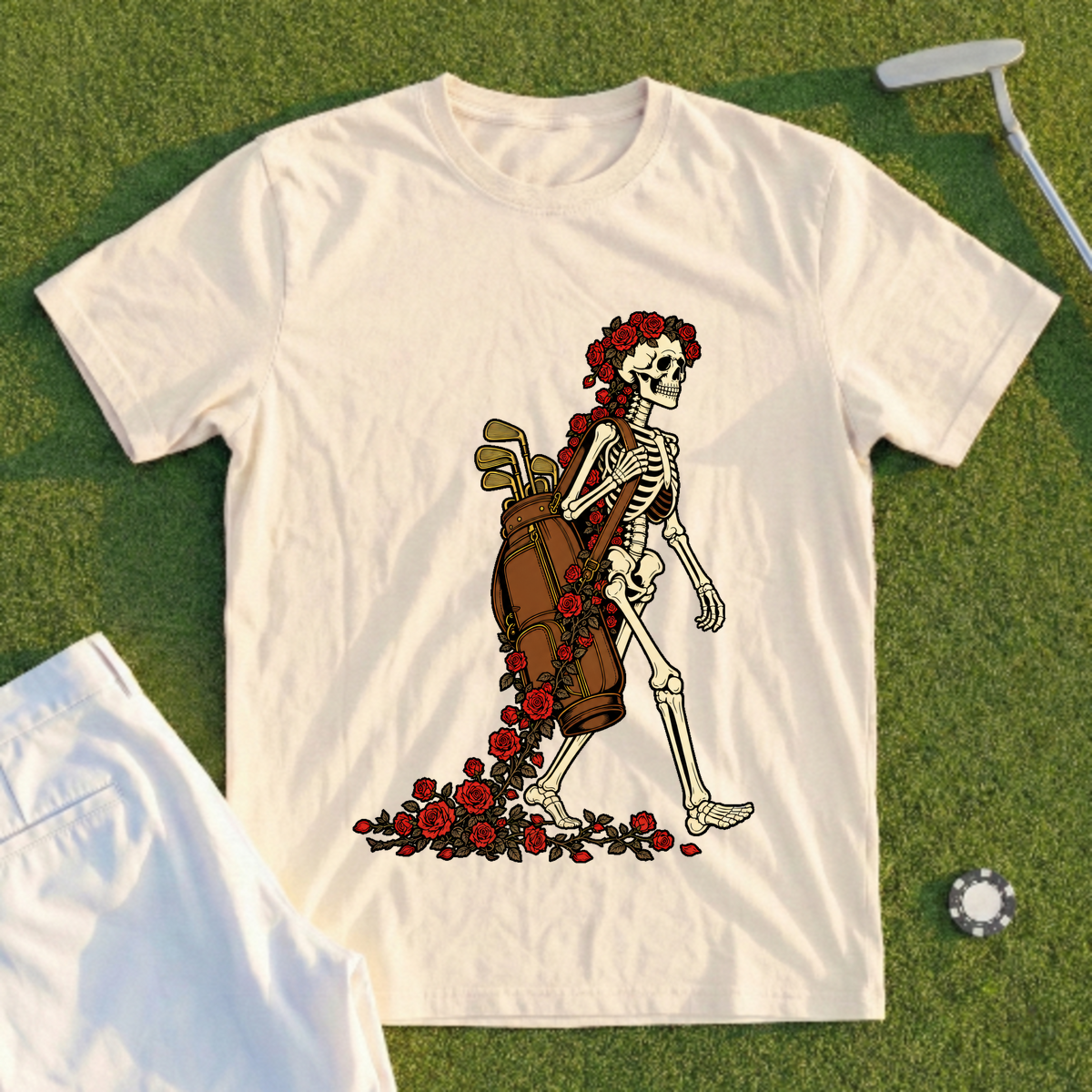 Rose Skeleton Bag Carry Tee