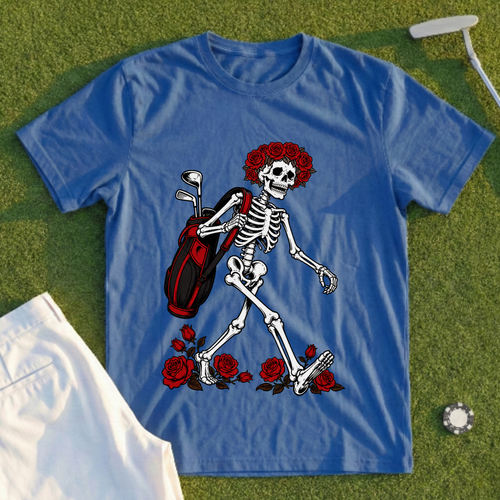Rose Skeleton Bag Drop Tee - Shanked Right