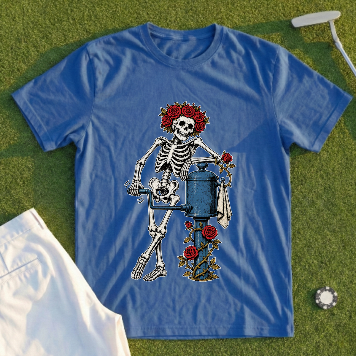 Rose Skeleton Ball Washer Tee