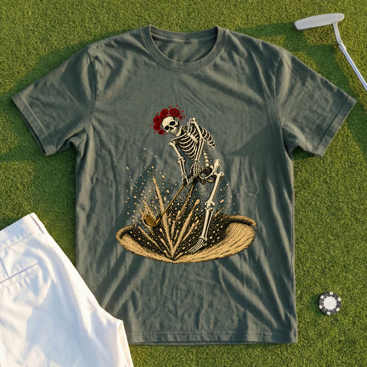 Rose Skeleton Bunker Blast Tee