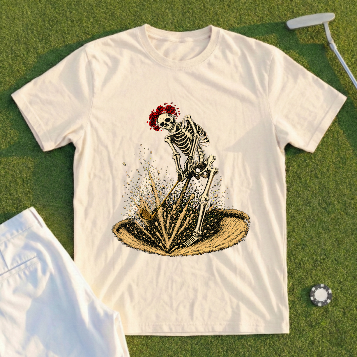 Rose Skeleton Bunker Blast Tee