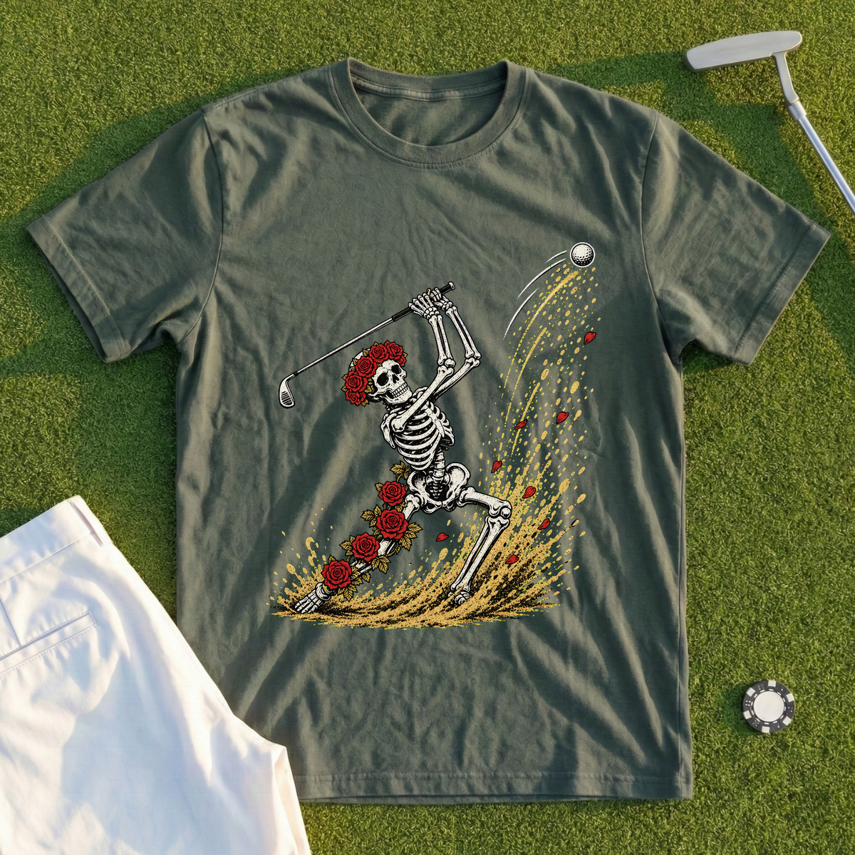 Rose Skeleton Bunker Escape Tee