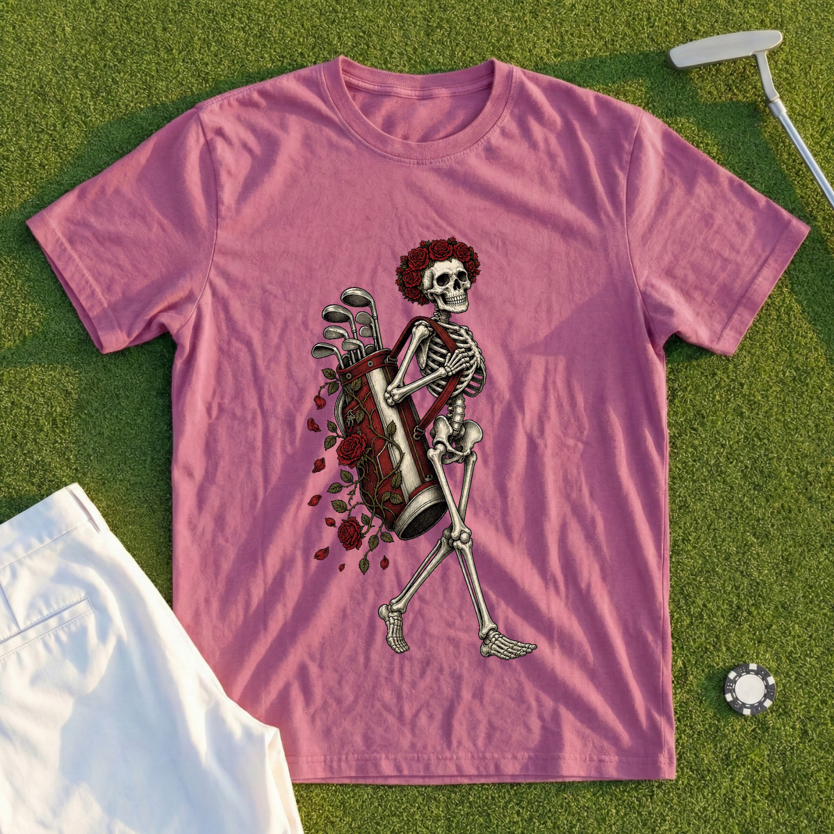 Rose Skeleton Caddy Tee