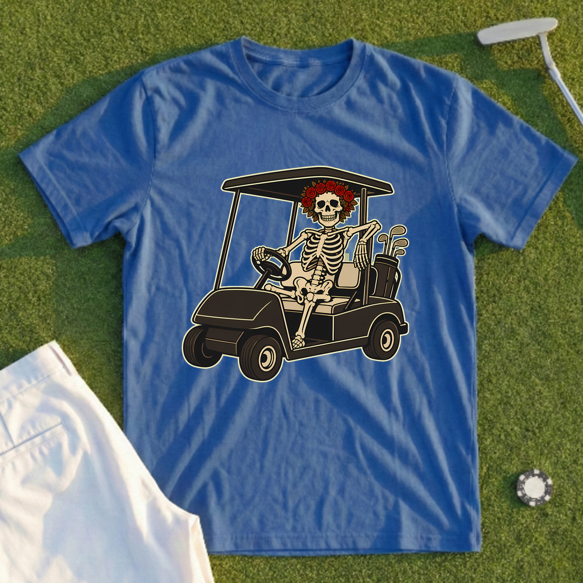 Rose Skeleton Cart Cruise Tee