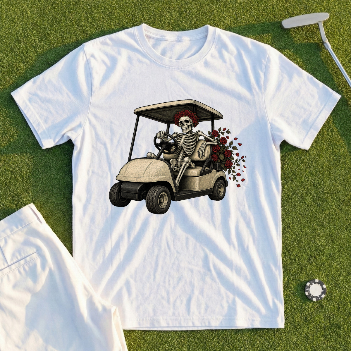 Rose Skeleton Cart Tee