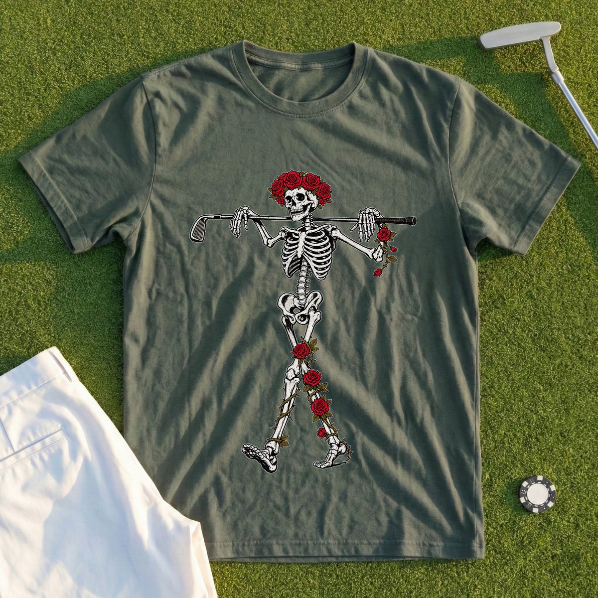 Rose Skeleton Clubhouse Turn Tee