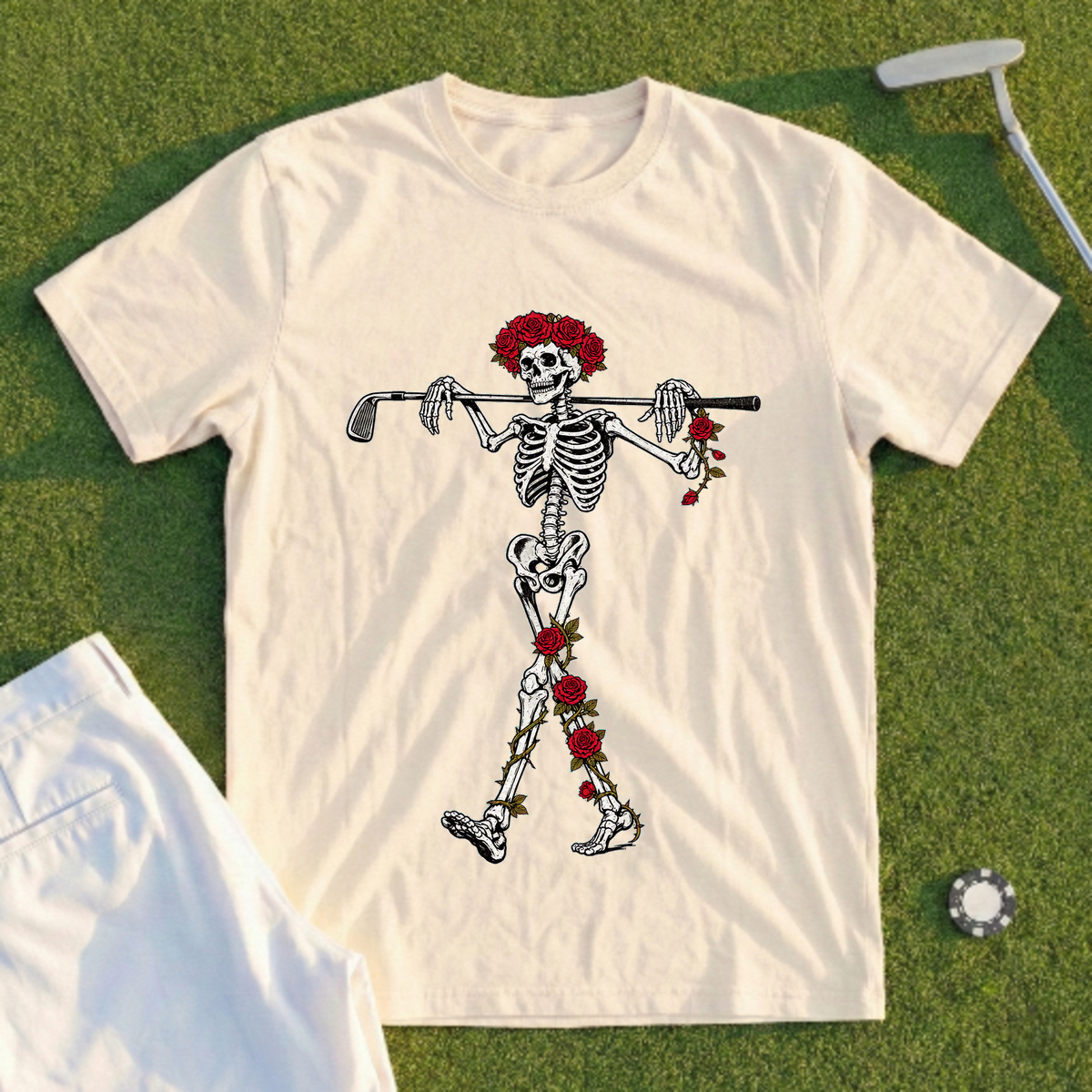 Rose Skeleton Clubhouse Turn Tee