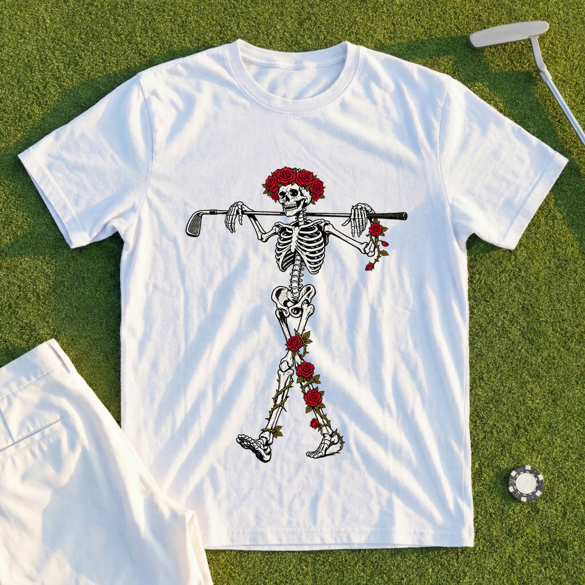 Rose Skeleton Clubhouse Turn Tee