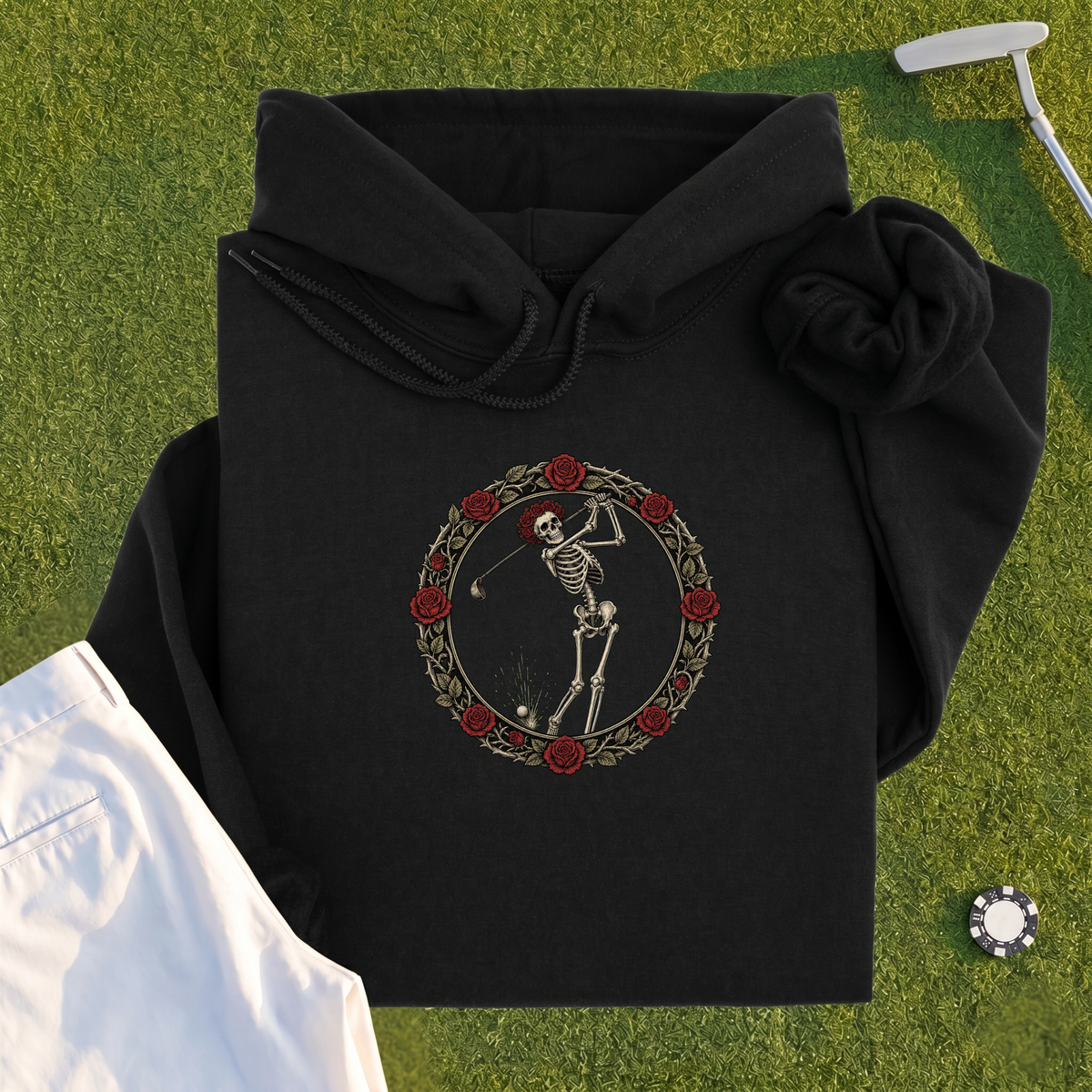 Rose Skeleton Crest Hoodie