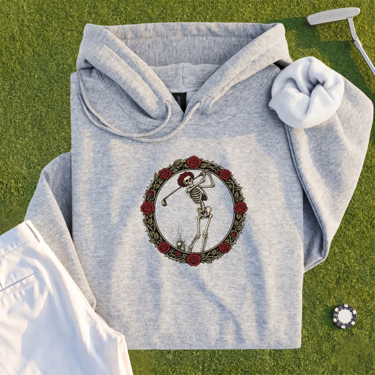 Rose Skeleton Crest Hoodie