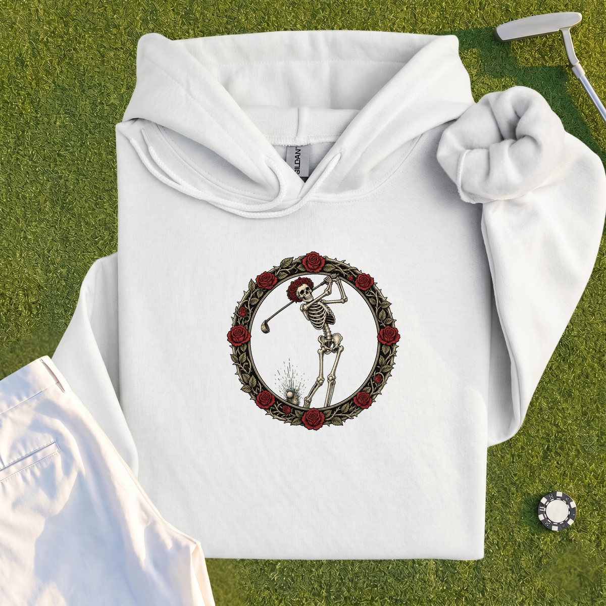 Rose Skeleton Crest Hoodie