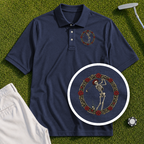 Rose Skeleton Crest Performance Polo