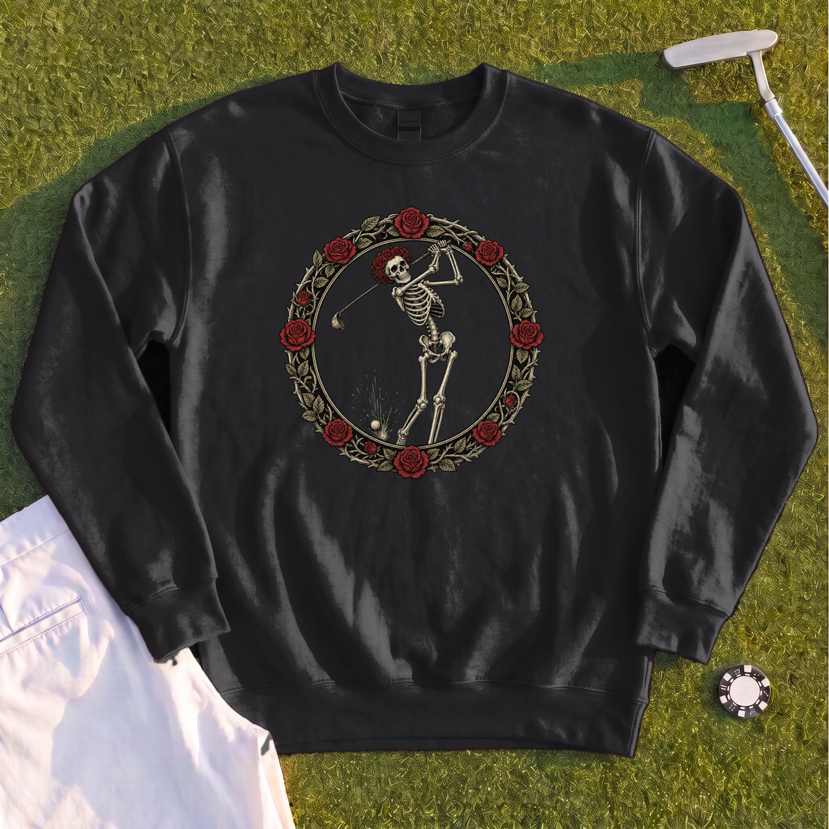 Rose Skeleton Crest Sweatshirt