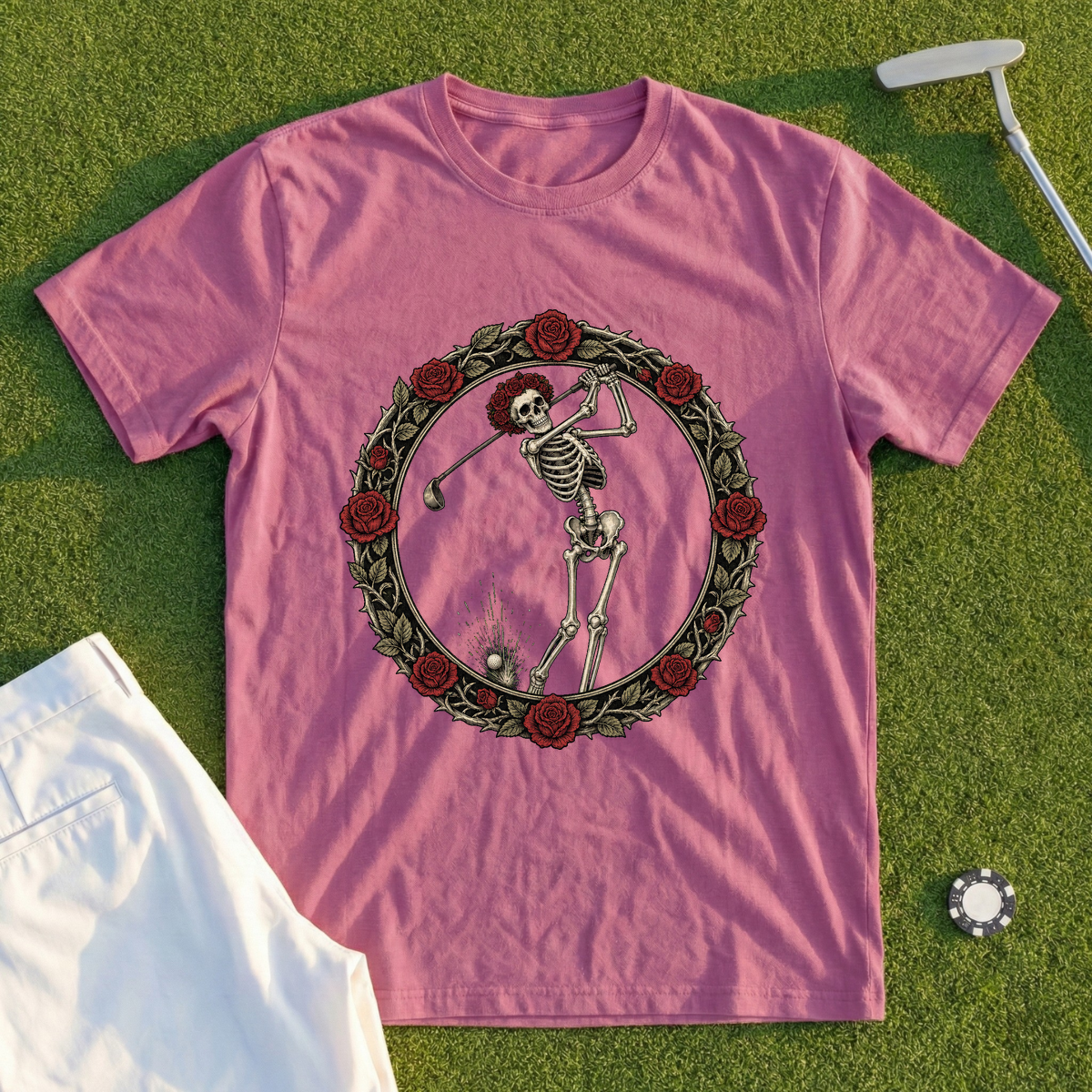 Rose Skeleton Crest Tee
