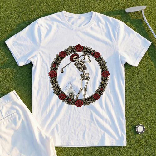 Rose Skeleton Crest Tee - Shanked Right