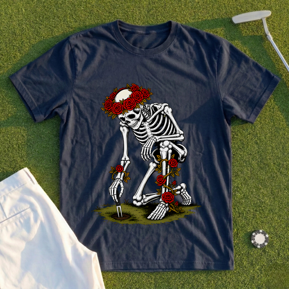 Rose Skeleton Divot Repair Tee