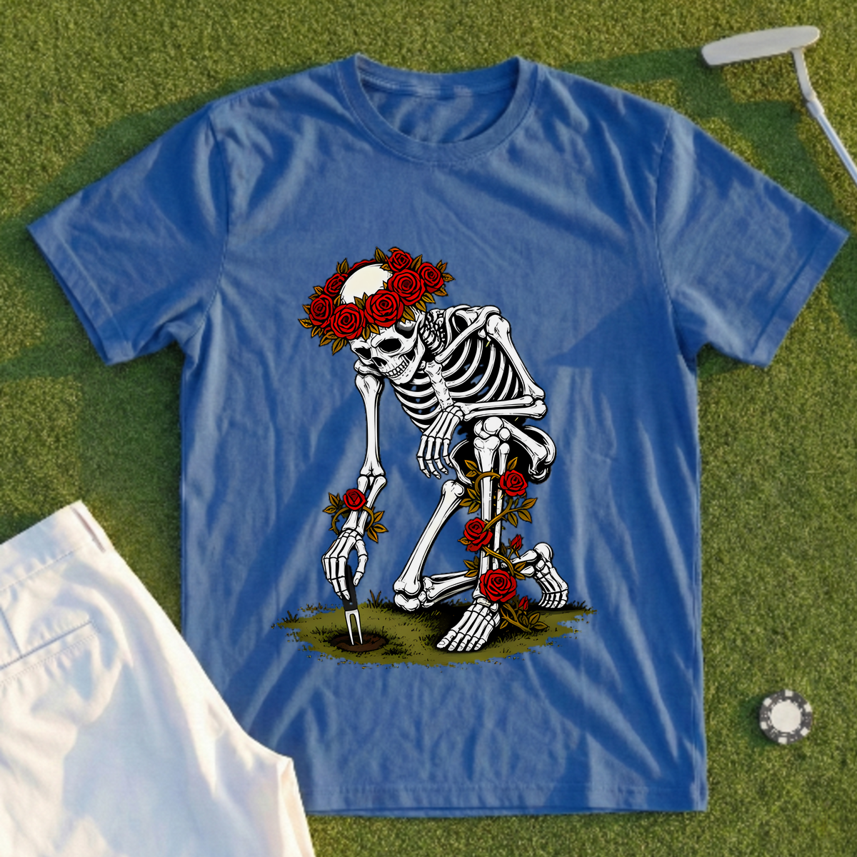 Rose Skeleton Divot Repair Tee