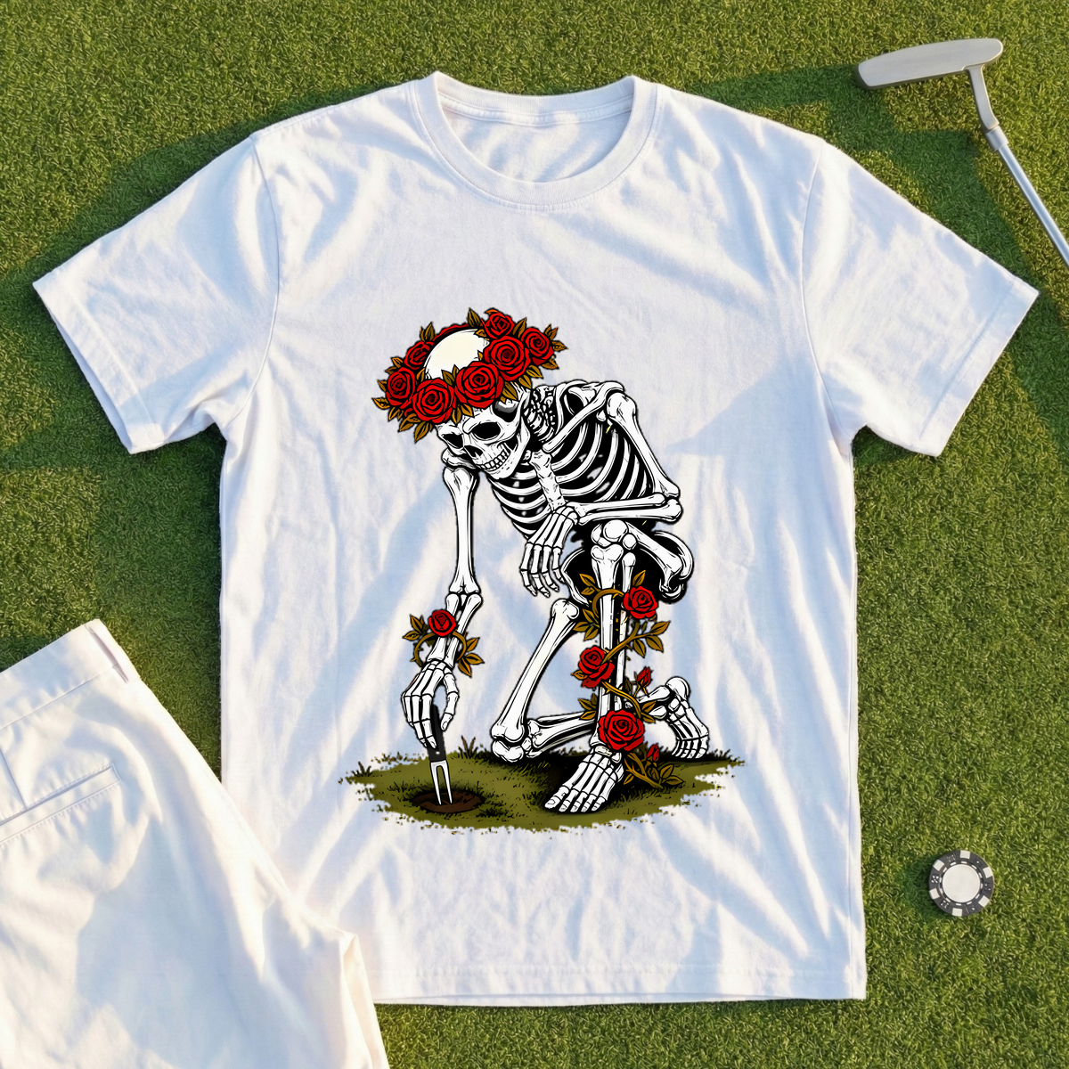 Rose Skeleton Divot Repair Tee