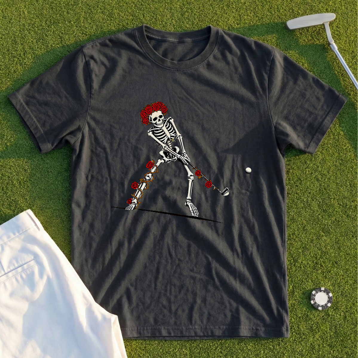Rose Skeleton Downhill Lie Recovery Tee