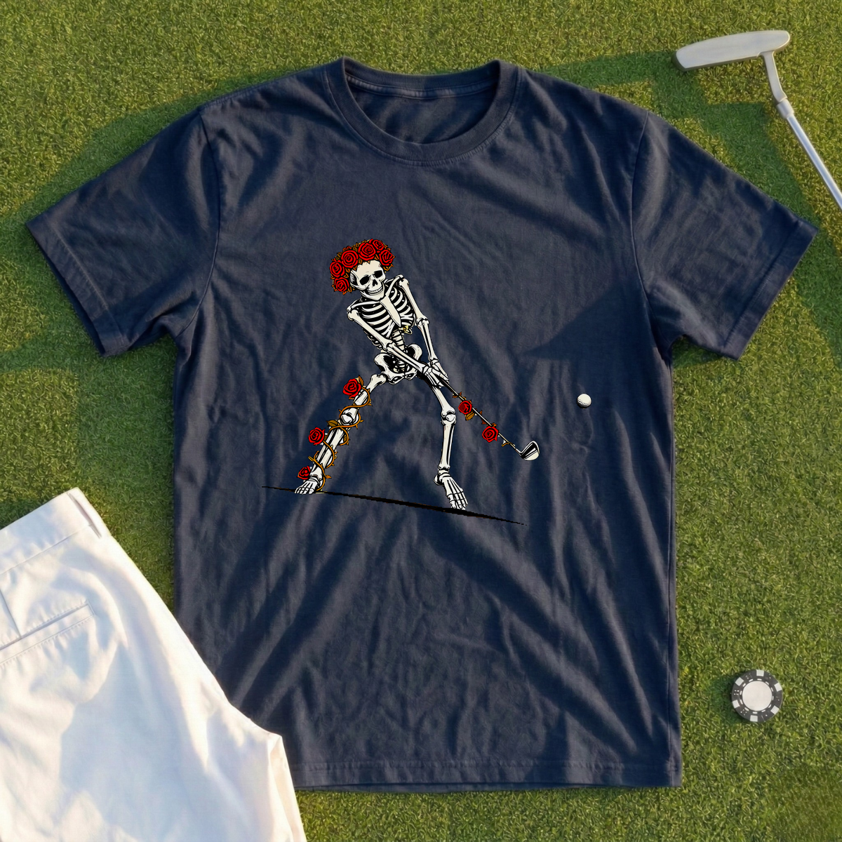 Rose Skeleton Downhill Lie Recovery Tee