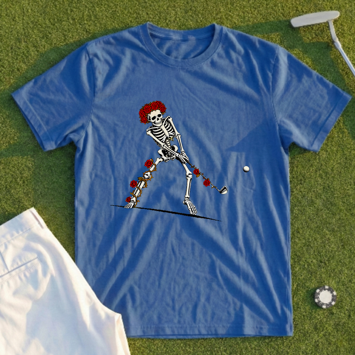 Rose Skeleton Downhill Lie Recovery Tee