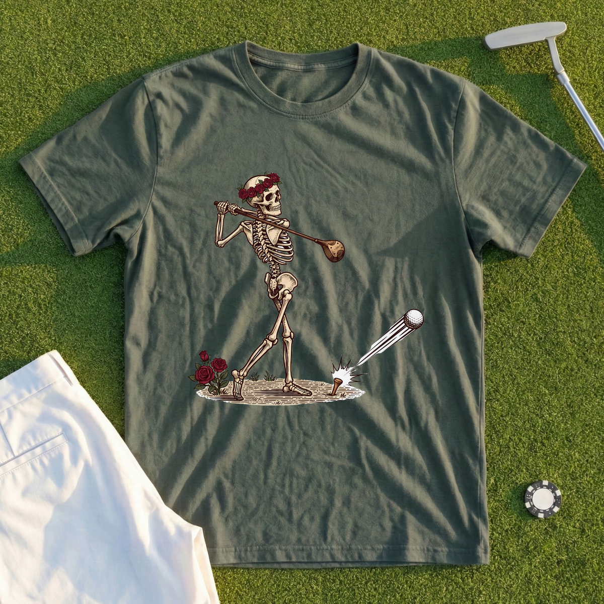 Rose Skeleton Drive Tee
