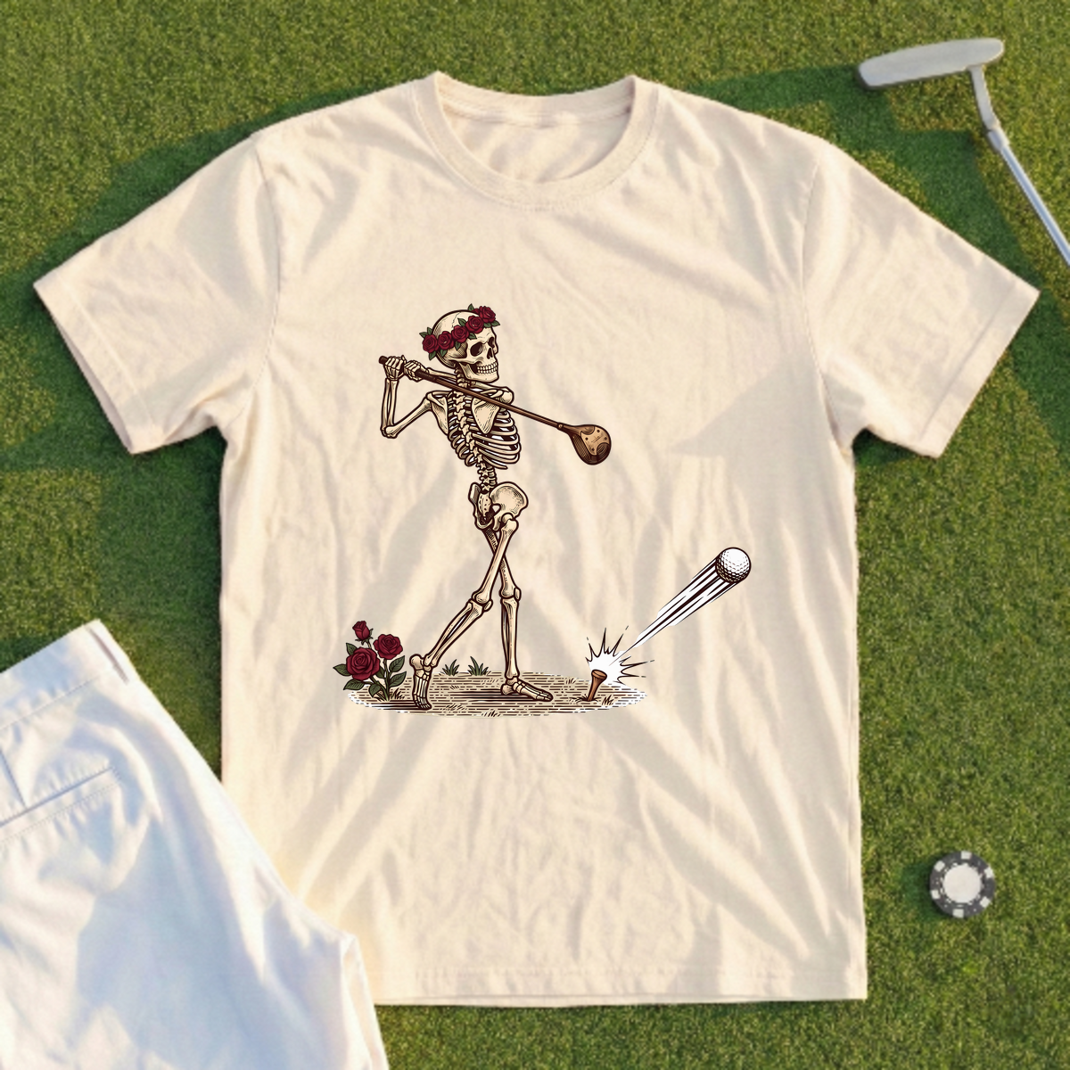 Rose Skeleton Drive Tee