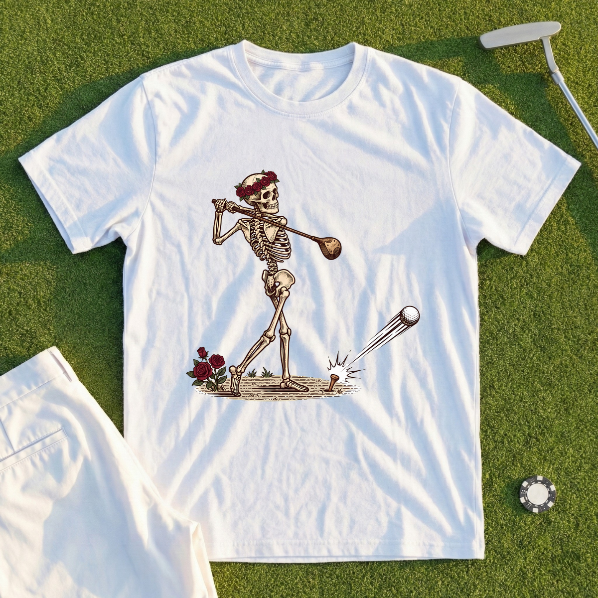 Rose Skeleton Drive Tee