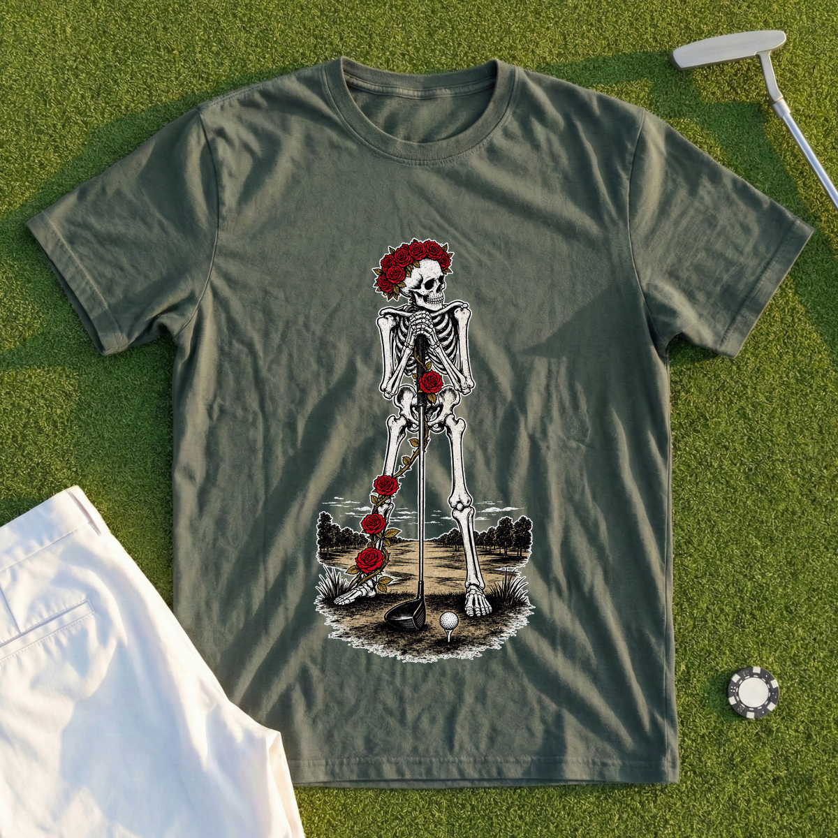 Rose Skeleton First Tee Nerves Tee