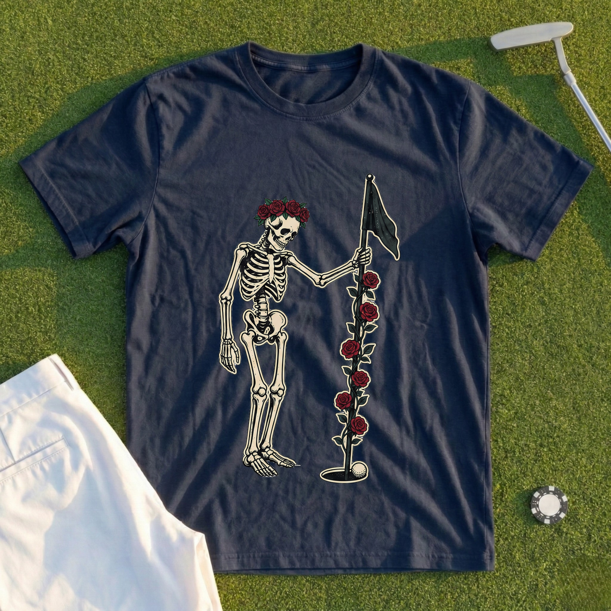 Rose Skeleton Flagstick Tee