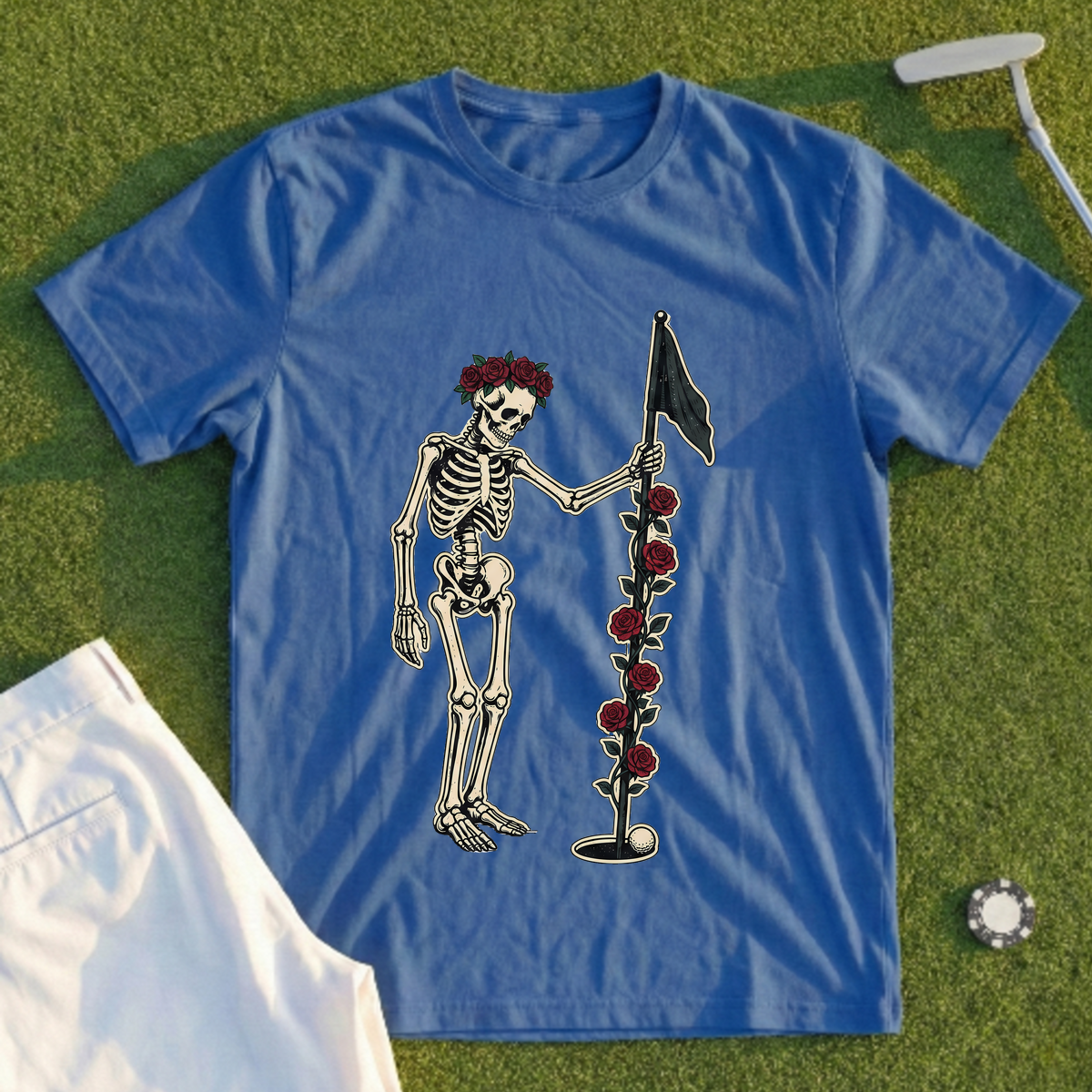 Rose Skeleton Flagstick Tee