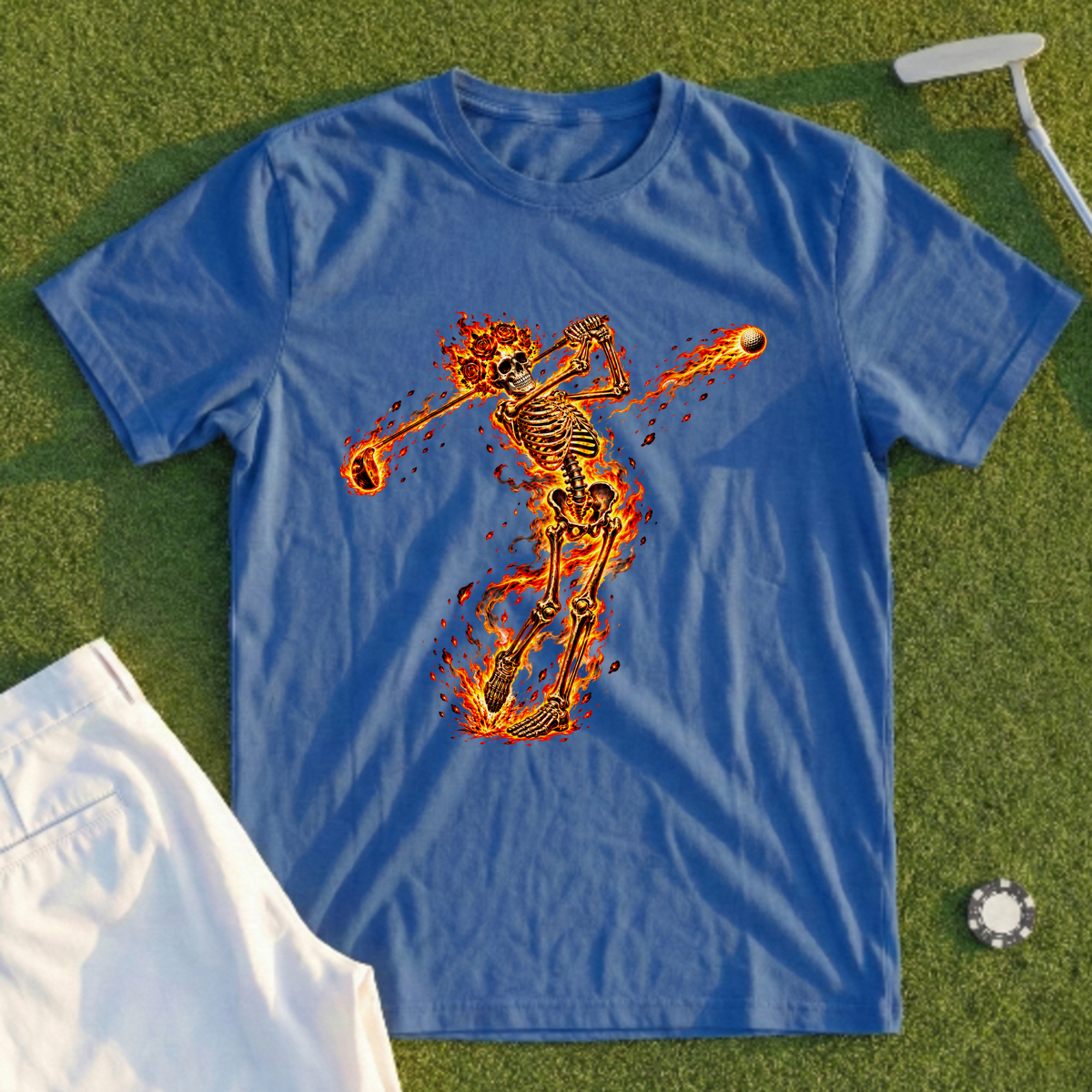 Rose Skeleton Flame Tee
