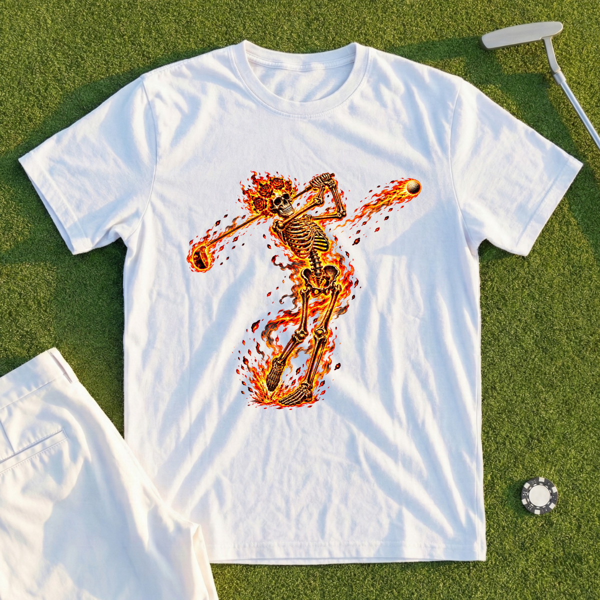 Rose Skeleton Flame Tee