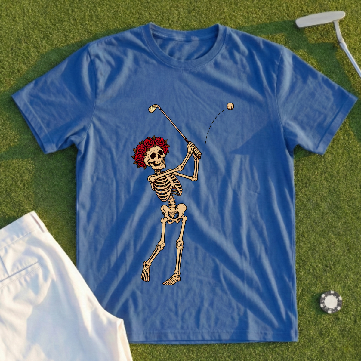 Rose Skeleton Flop Shot Tee